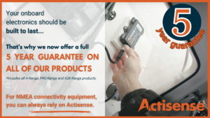 Actisense 5 Year Guarantee on all products banner 